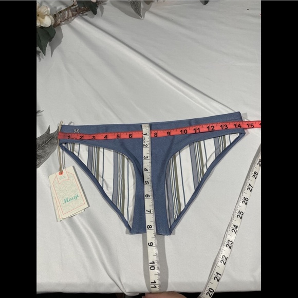 NWT Maaji [ Large ] Silver Sublime Bikini Bottoms‎ in Solid/Stripes - Picture 11 of 11